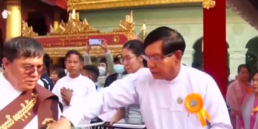 Tabaung Festival: Yangon Region CM offerrd alms donation | Myanmar ...