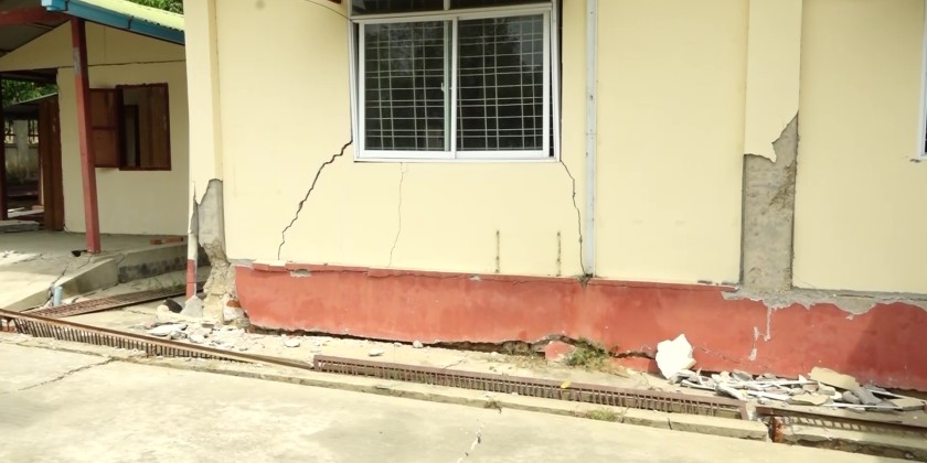 Inspection of damages: MCRD UM inspected damages of office buildings ...