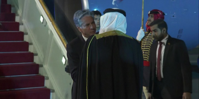 US Secretary of State Blinken lands in Bahrain | Myanmar International TV