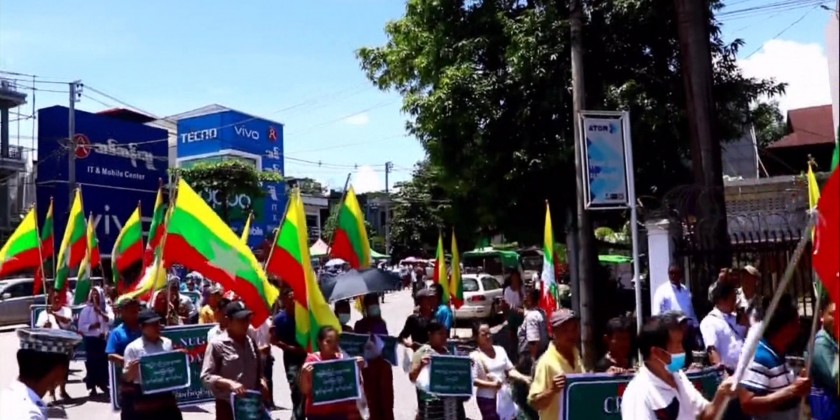 Mass Rally: Hpa-An residents’ gathering for condemning terrorist acts ...