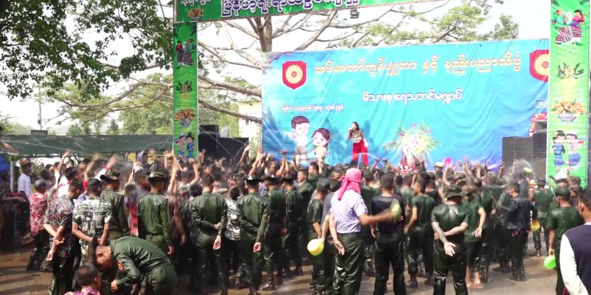 Thingyan in Hopone: Celebration at Military Computer & Technological ...