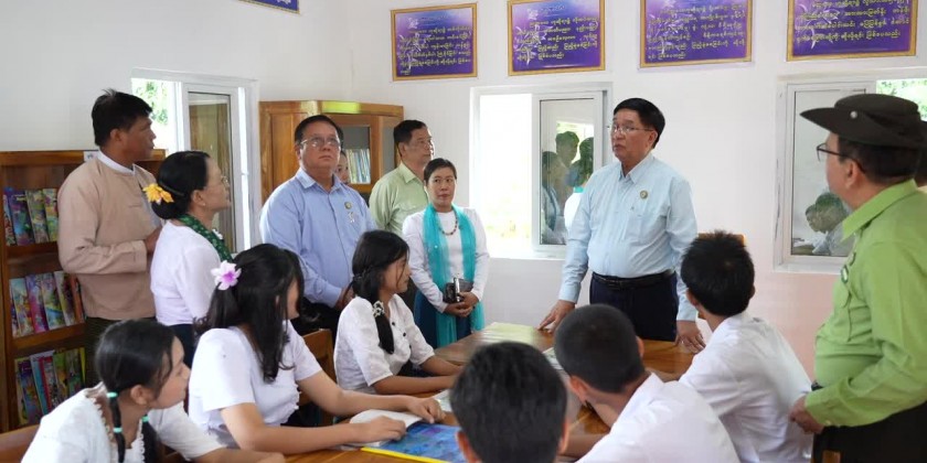Opening ceremony of library: MGY Region CM attended and opened the ...