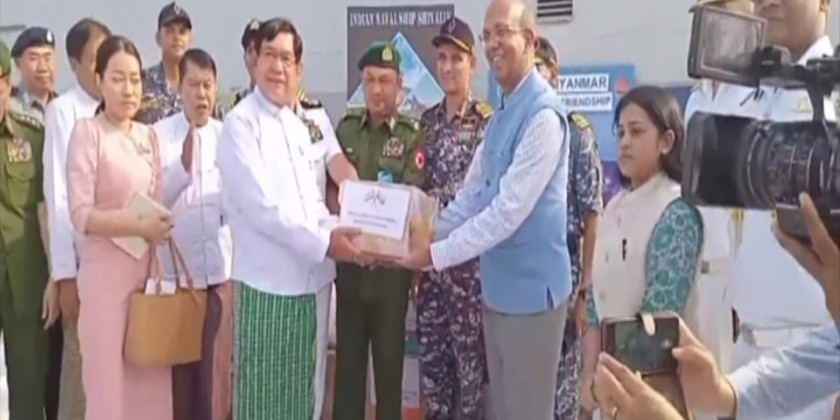 Relief Items: India provides relief aids for the cyclone hit victims ...