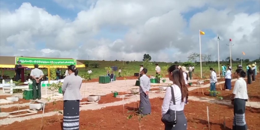 Collective trees planting: Trees planted collectively in Hopone ...