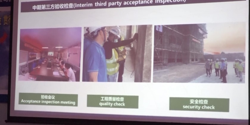 Inspection of construction works: Construction project of Myanmar CDC ...