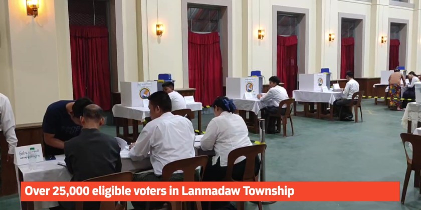 Voting in Progress : Over 25,000 eligible voters in Lanmadaw Township ...