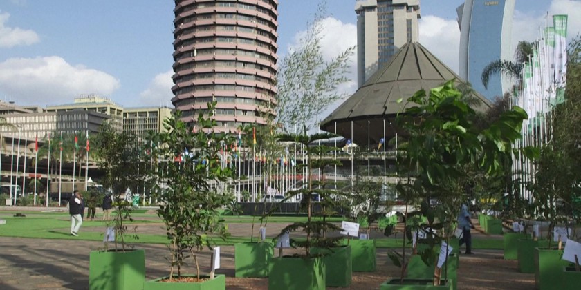 Images of preparations for African climate summit in Kenya's capital ...