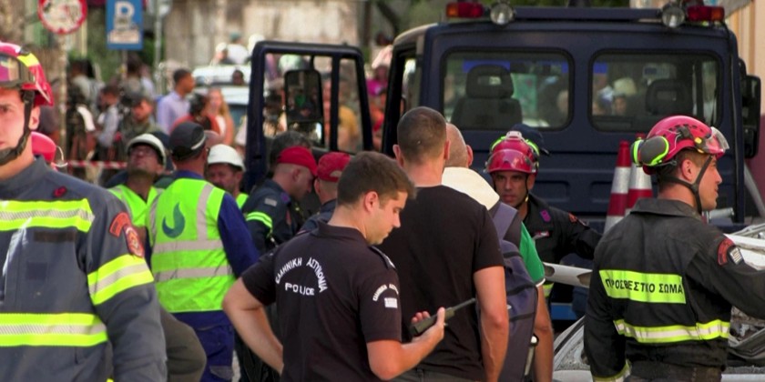 Six missing after building collapses in historic Athens district ...