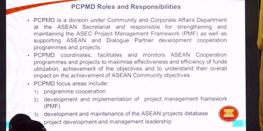 ASEAN Project Dev. Training: MIFER Union Minister addressed the opening ...