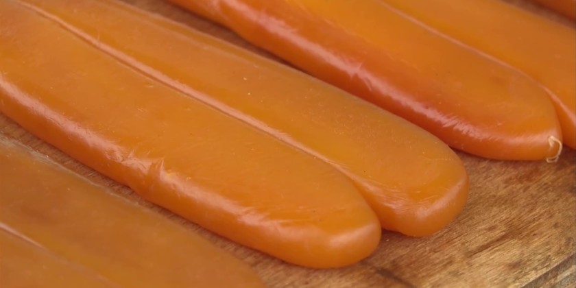 Production of dried mullet roe is in full swing in the central Japan ...