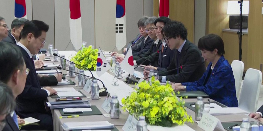Leaders of Japan and South Korea meeting | Myanmar International TV