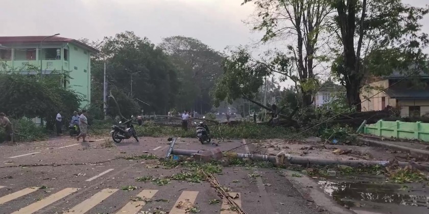 Strong Wind Hit Myitkyina: Chief Minister inspects damage caused by ...