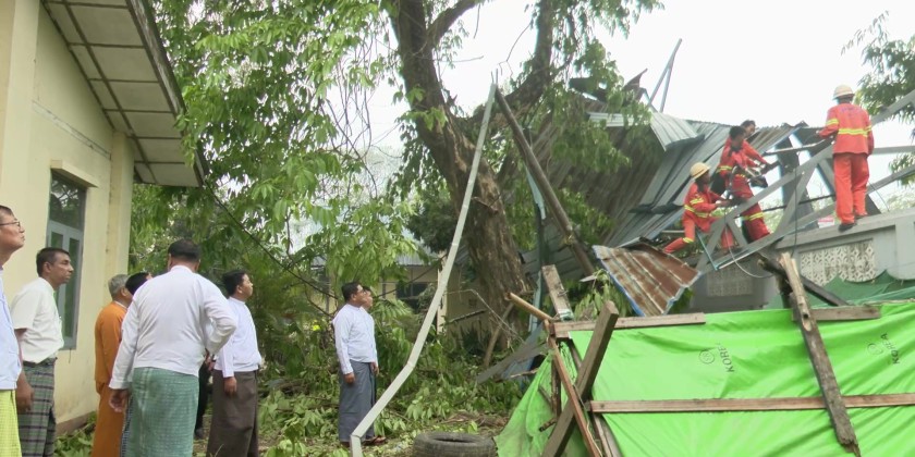 Strong Wind Hit Myitkyina: Chief Minister inspects damage caused by ...