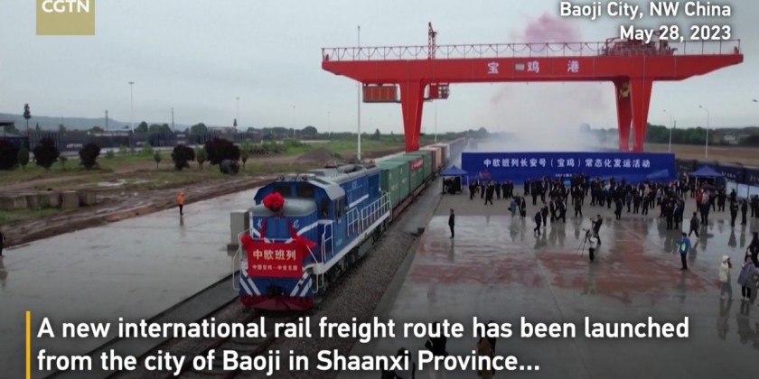 New China-Europe freight train route via Central Asia opens | Myanmar ...
