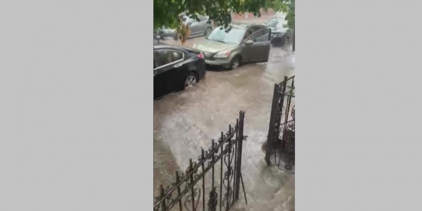 Flooded subway stations, streets in New York after heavy rains ...