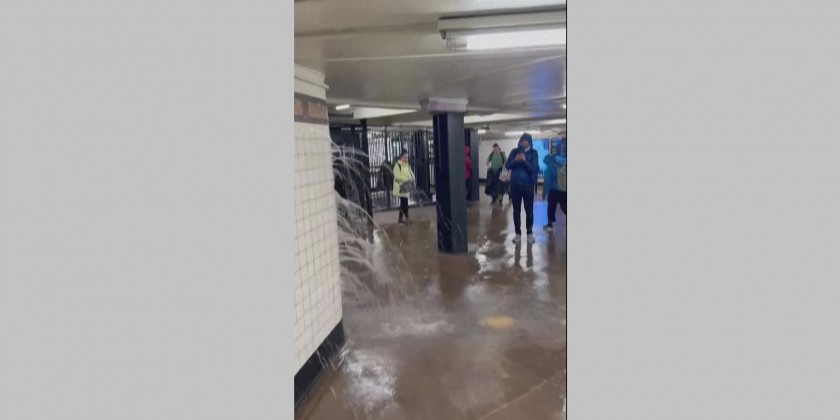 Flooded subway stations, streets in New York after heavy rains ...