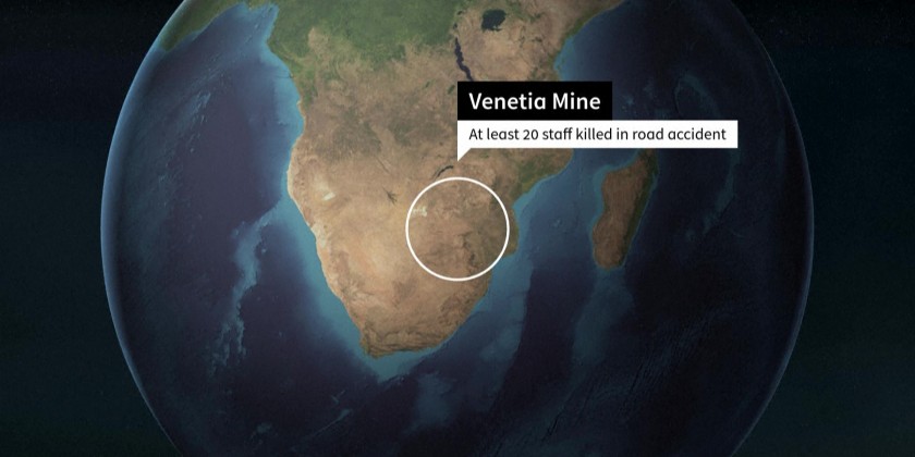 Bus crash near diamond mine in South Africa claims lives of De Beers  employees