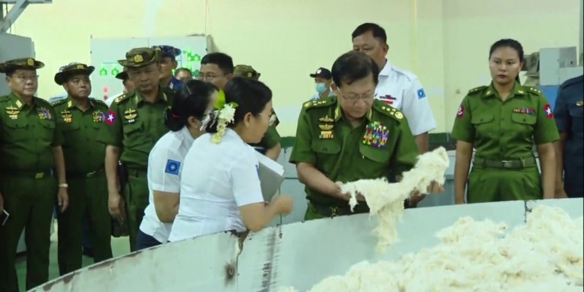 Factory Tour : Senior General visits factories in Meiktila | Myanmar ...